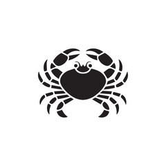 Crab Icon Vector Illustration Isolated on White Background