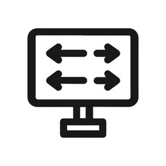 Solid Color Data Transfer Icon