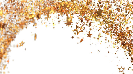 Sparkling gold stars on white. Perfect for holidays, celebrations, and luxury designs.