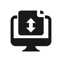 Solid Color Data Transfer Icon