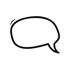 Chat Logo in Speech Bubble Flat Vector Design.