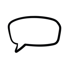 Chat Logo in Speech Bubble Flat Vector Design.
