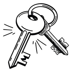 style key icon on white background