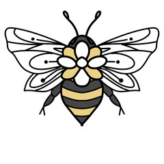 bee on white background