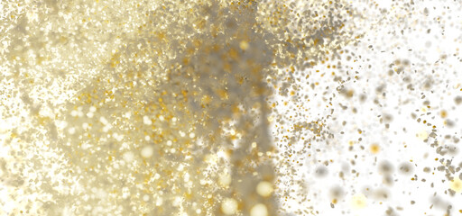 Abstract background of sparkling gold and white glitter. Perfect for celebratory designs.