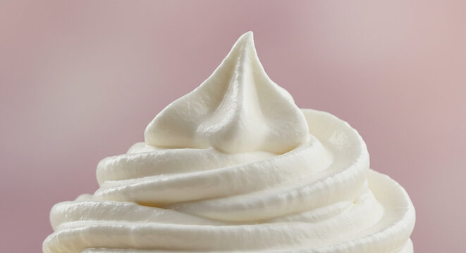 Textura cremosa de chantilly sorvete baunilha branco visto de perto