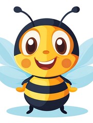 可愛いミツバチのイラスト