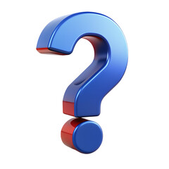 Blue & Red Question Mark 3D