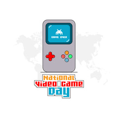 Vector graphic of National Video Game Day for National Video Game Day celebration.