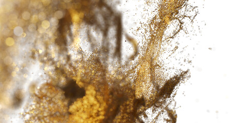 Golden Particle Explosion: Abstract Luxury Background