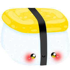 Kawaii sushi clipart 