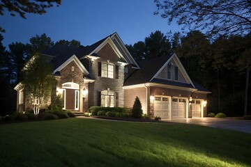 Real Estate Shot of Modern Farmhouse Exterior