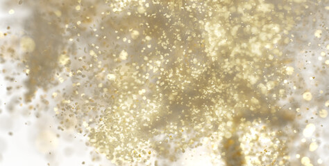 Sparkling gold glitter explosion background. Perfect for celebrations, luxury, and festive designs.