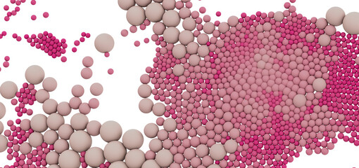 Seamless texture of pink and beige spheres. Great for backgrounds, websites, and presentations.