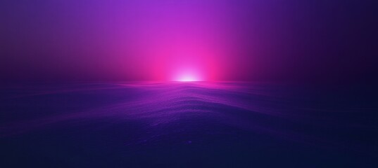 Vibrant Purple Horizon Abstract Sunrise Over Textured Plains, landscape , abstract art