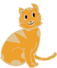 Cute and cute orange striped cat