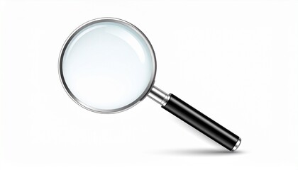 magnifying glass on white background