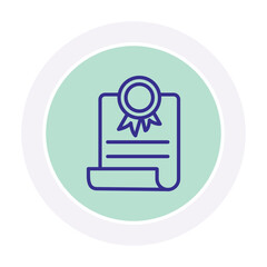 Diploma color circle icon , vector, pixel perfect, illustrator file 
