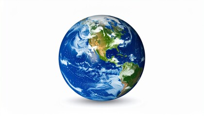 Fototapeta premium earth globe on white background