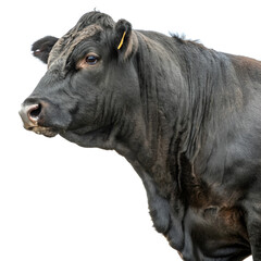black and white cow