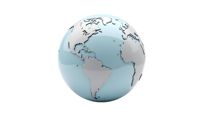 Fototapeta premium Three-Dimensional Concept of Earth with Continents on Blue Surface