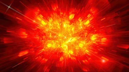 Fiery Cosmic Explosion: A Radiant Abstract Artwork