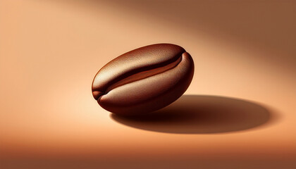 minimalist illustration of a coffee bean with soft shadows and earthy tones for modern design projects and branding needs