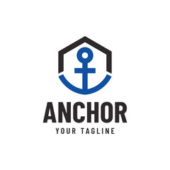 Anchor logo icon design template. Simple anchor logo.