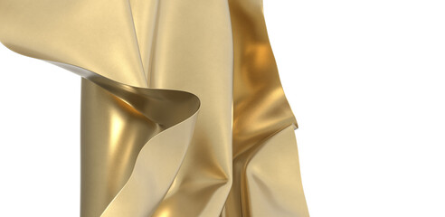 Abstract Gold Fabric Drape