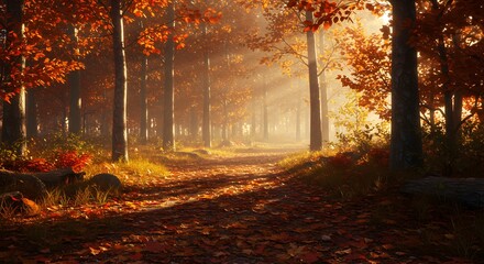 Countryside Path through Green Fields and Wildflowers
