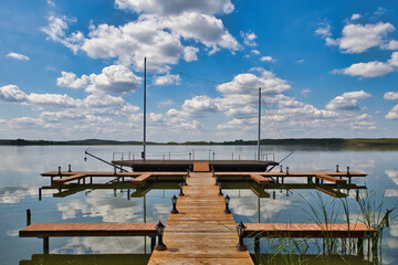 boat on the lake rangsdorf brandenburg germany