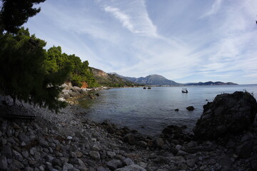 Coast near Sutomore in autumn, montenegro