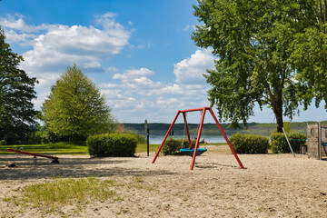 Playground at the lake Rangsdorf Brandenburg Germany
