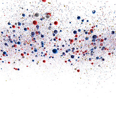 Abstract Red Blue White Spheres Background