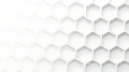 White Hexagon Grid: A modern, abstract design perfect for backgrounds and overlays