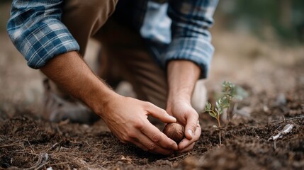 Planting Seedling Tree for Sustainable Future | Environmental Conservation