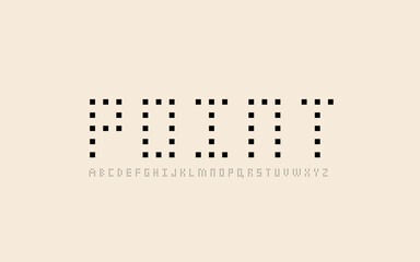 Square Dotted Pixel Font Alphabet for Futuristic Tech and Digital Design Projects
