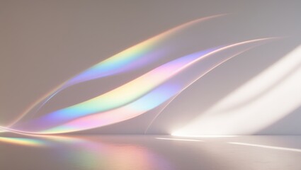 Naklejka premium A photo capturing abstract light patterns displayed against a neutral background.