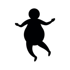 Bouncy Icon Black Vector Silhouette Design