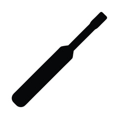 Black Silhouette Image of a Screwdriver on a White Background Ready to Use