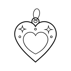 Universal love charm silhouette illustration