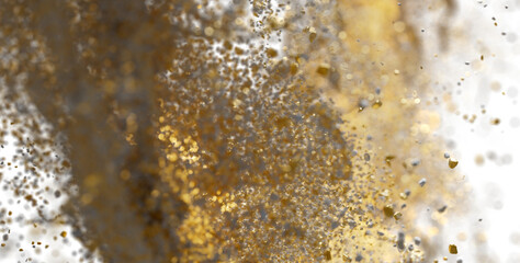 Abstract background of glittering gold and silver particles. Perfect for luxury, celebration, or festive designs.