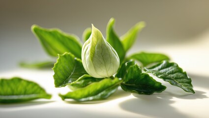 Obraz premium Buds and fresh leaves of green tea