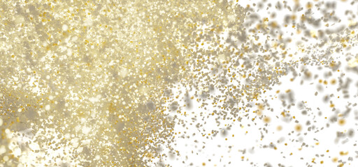 Abstract background of glittering gold confetti. Perfect for celebrations!