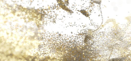Sparkling gold and white glitter explosion. Perfect for celebratory designs.