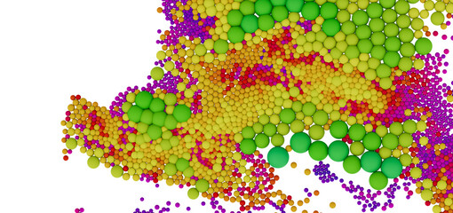 Abstract background with colorful spheres. Perfect for presentations or websites.