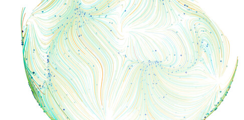 Artistic teal and gold flowing lines, perfect for modern design. High-resolution stock photo.