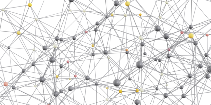 Abstract image of a network, showing interconnected nodes and lines. Perfect for technology, communication, or connection concepts.