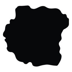Abstract black blob on white background with organic flowing shapes pattern