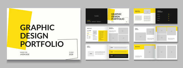 Graphic Design Portfolio Template, Professional Portfolio Template
